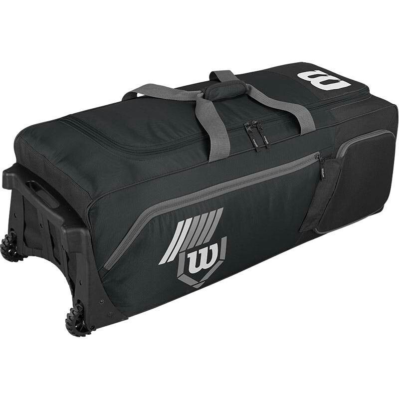Wilson Pudge 2.0 baseball softball rolling team equipment duffel bat bag on wheels