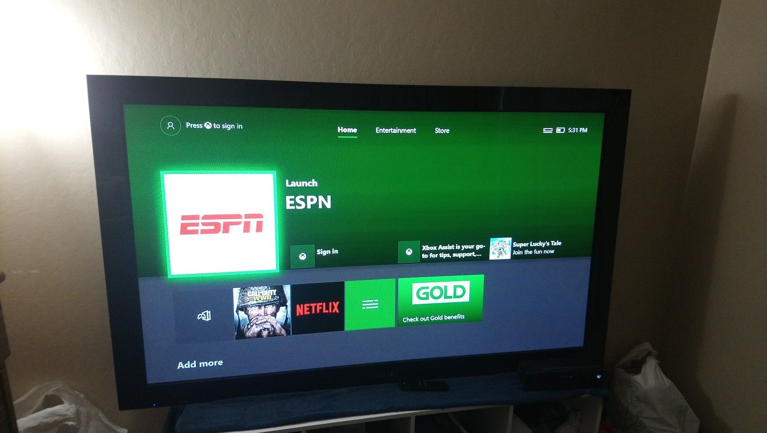 Pioneer elite 600pu 65 inch plasma TV