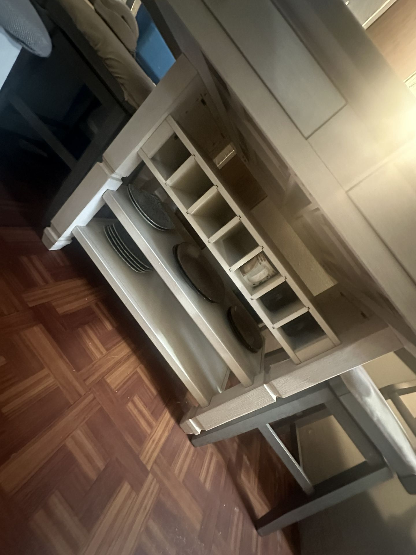 table for sale with 2 bench seats