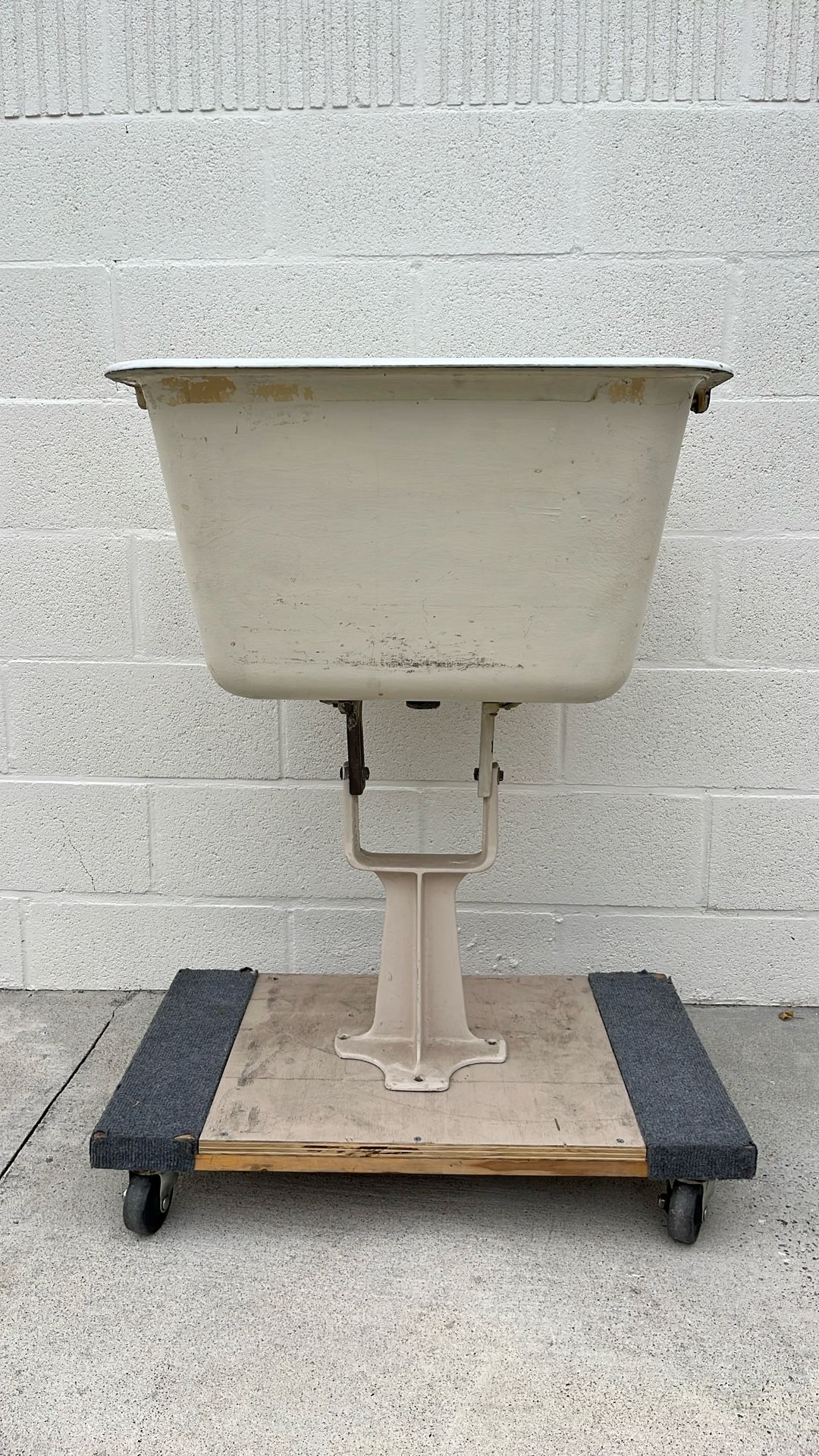 Vintage Cast Iron Laundry Sink and Stand