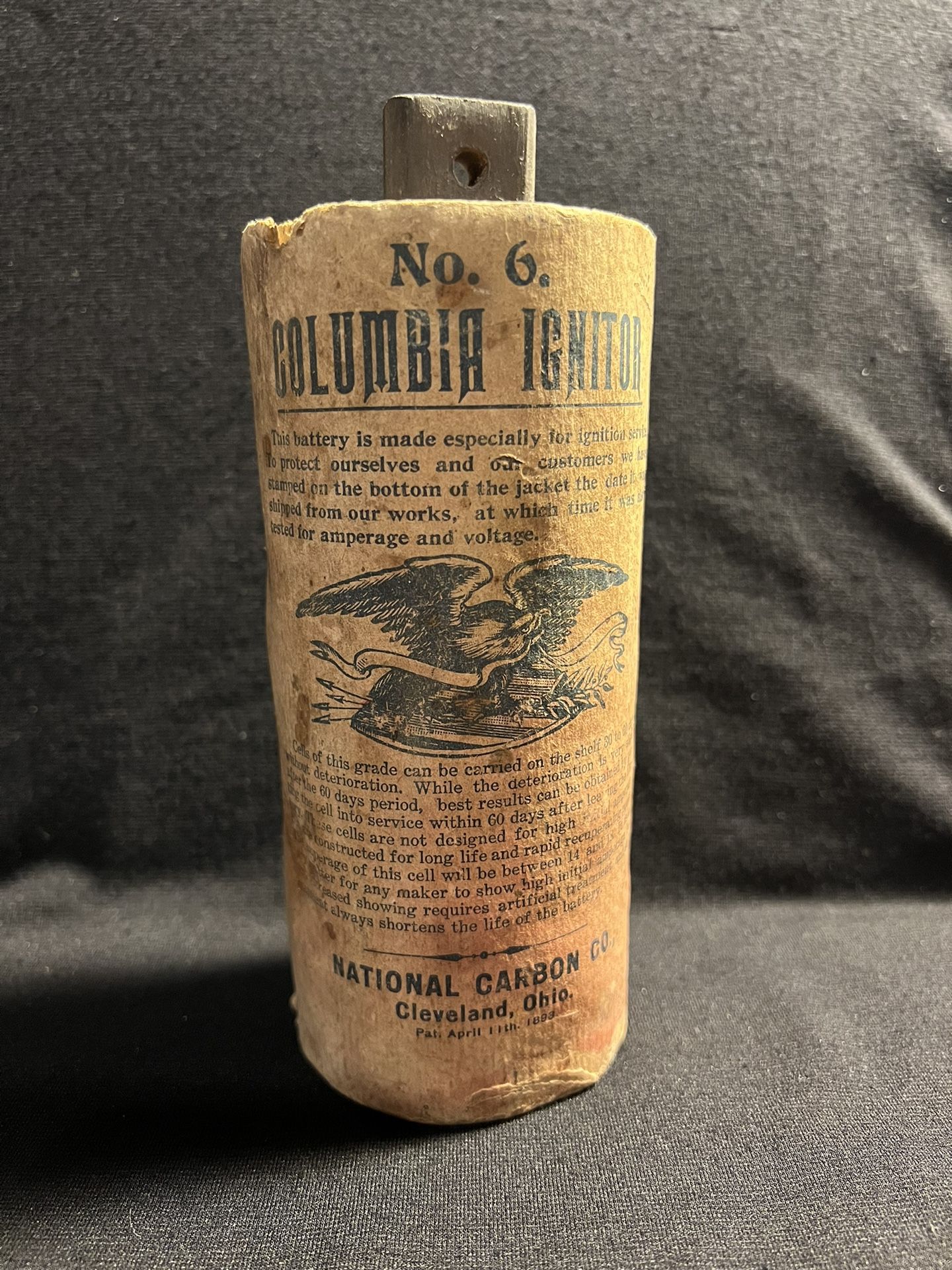 Early 1900S, Antique Igniter, Dry Cell Battery, National Carbon Company,#6