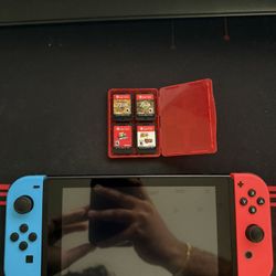 Nintendo Switch With 4 Games