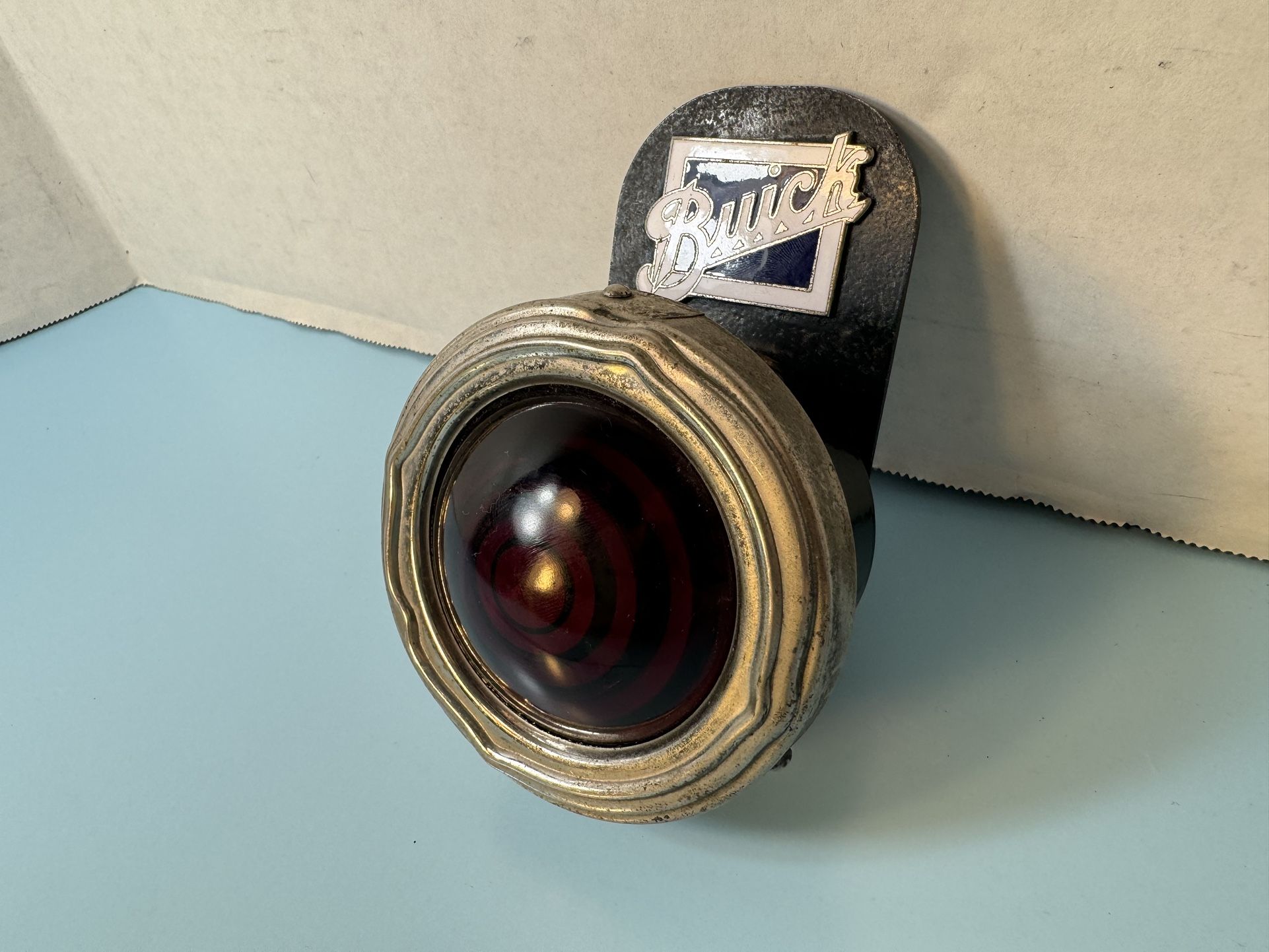 Mid 1920's Buick Vintage Antique Tail Light Lamp With Emblem Hot Street Rat Rod