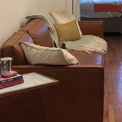 West Elm Axel 89” Leather Sofa