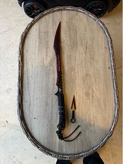 Machete sword and throwing knife