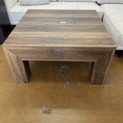 Farmhouse Square Coffee  Table Rustic Brown 