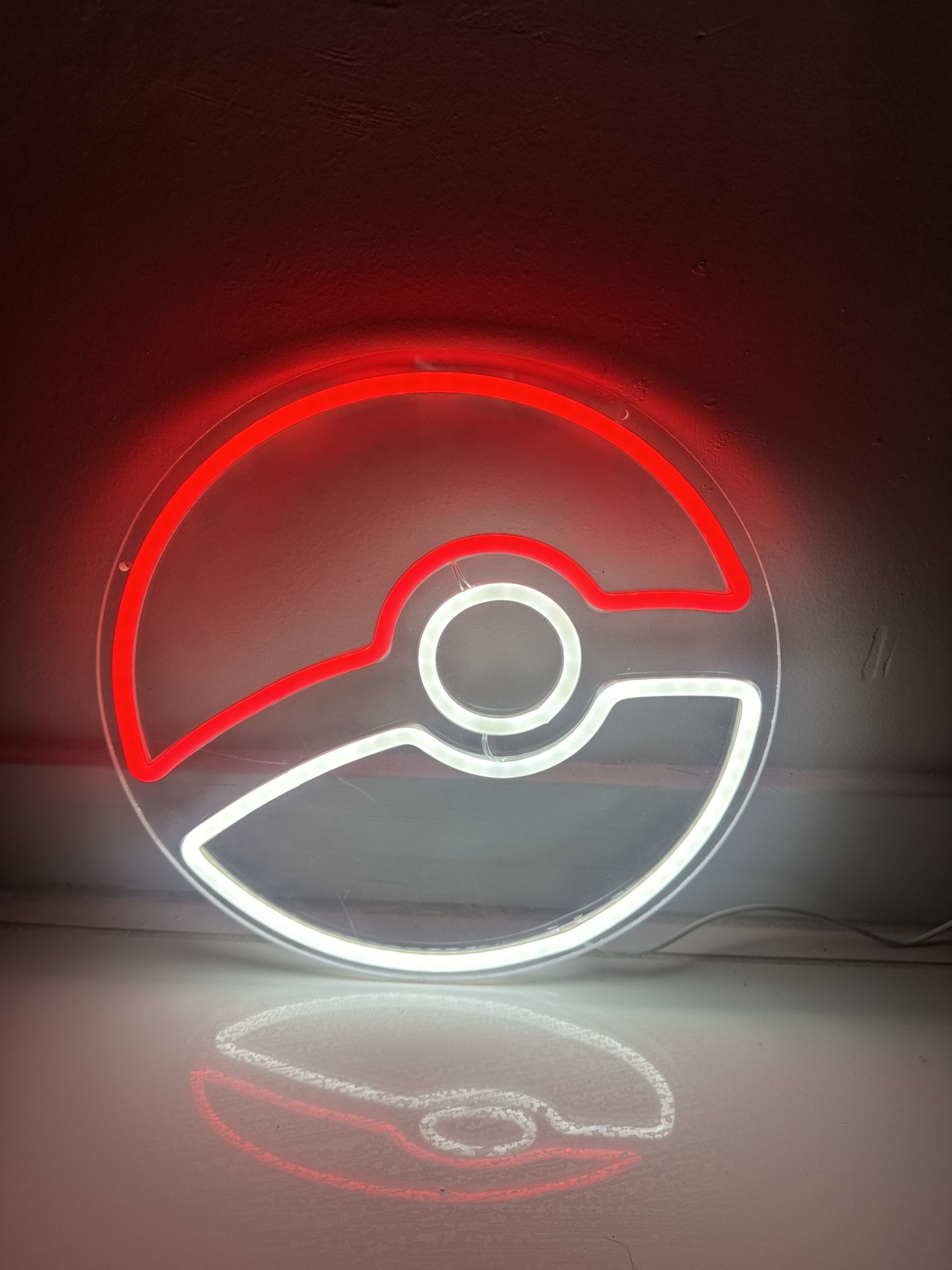 Pokémon ball gaming neon sign light garage decor wall game