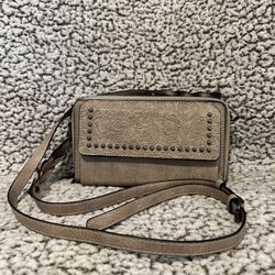 Tan Cross Shoulder Purse 