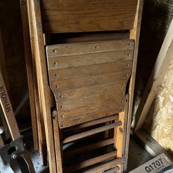 6 Wooden Folding Chairs
