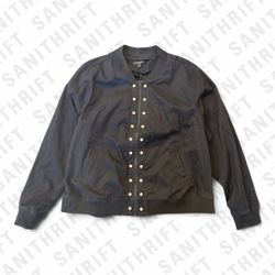 Lane Bryant Faux Pearl Studded Ruched Bomber Jacket