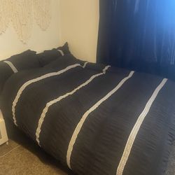 Full Size Bed With bed frame and Mattress 