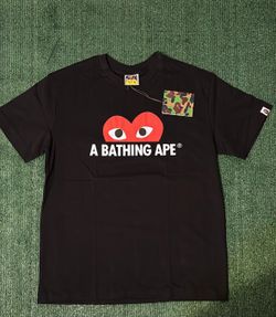 BAPE x Comme des Garçons PLAY style heart T shirt