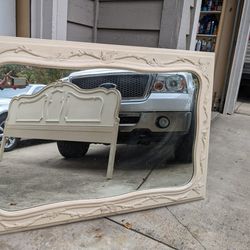 Mid-Century In French Provincial Style Mirror By Romweber