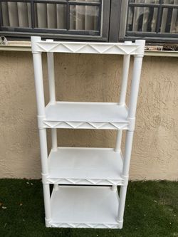 White Plastic 4-Shelf Storage Unit - See My Other Items😎