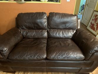 Leather Love Seat
