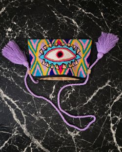 Bolso cruzado morado / Crossbody Bag Purple Tassels