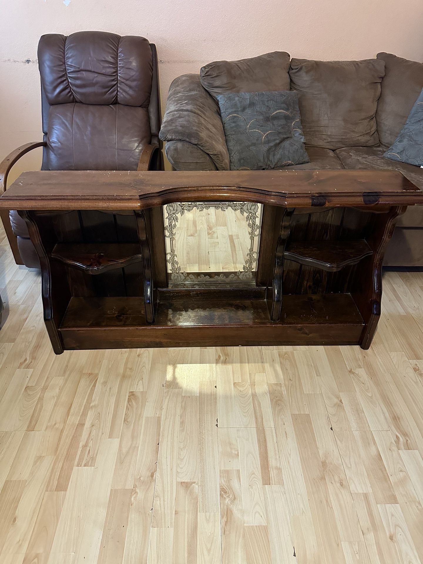 Beautiful antique polish wooden dresser top 