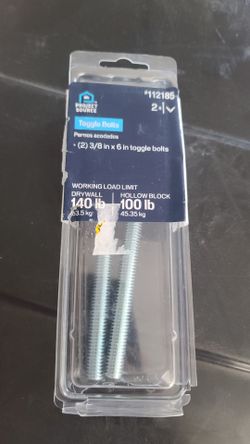 2 6-inch toggle bolts