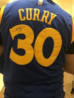 Golden state warriors Stephen curry autographed jersey