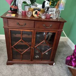 Bombay Co. Cherry Finish Wine Cabinet