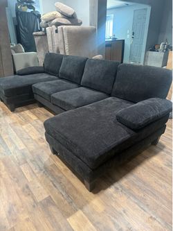 Black sectional couch