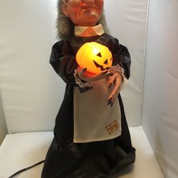 Telco Animated Motionette HALLOWEEN WITCH 24" FIGURE Lighted Decoration Box Cord