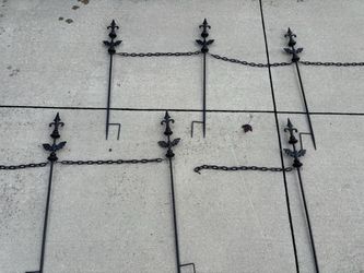 2 Sets Of Red Shed Halloween Fence. Stakes, **READ BELOW (Johnstown Ohio)