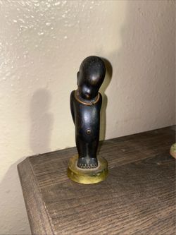 Art Deco Karl Hagenauer Vienna Austria Bronze African Child Figurine Sculpture