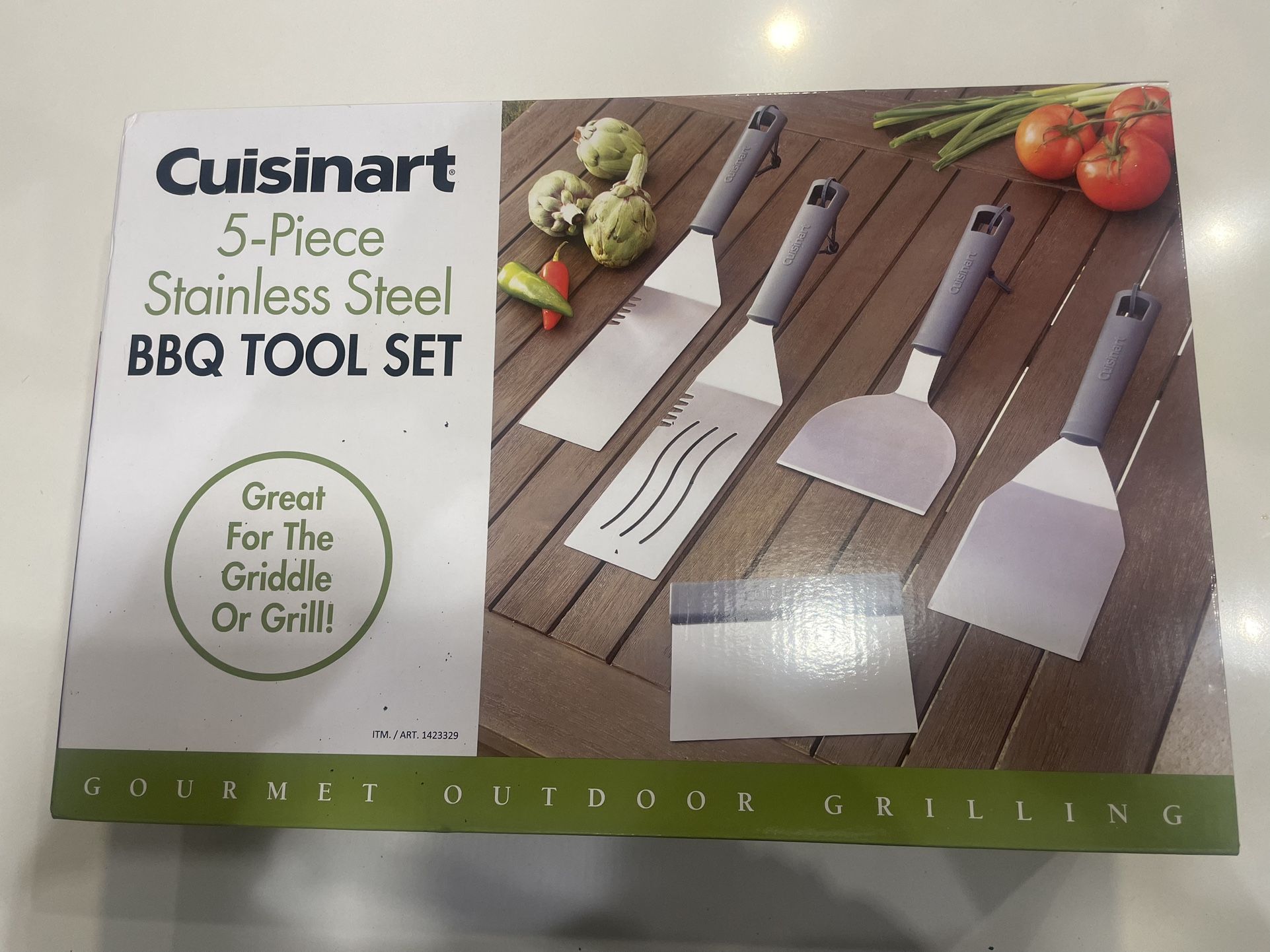 Cuisinart 5 Piece Grill Set BBQ Tool Set, New