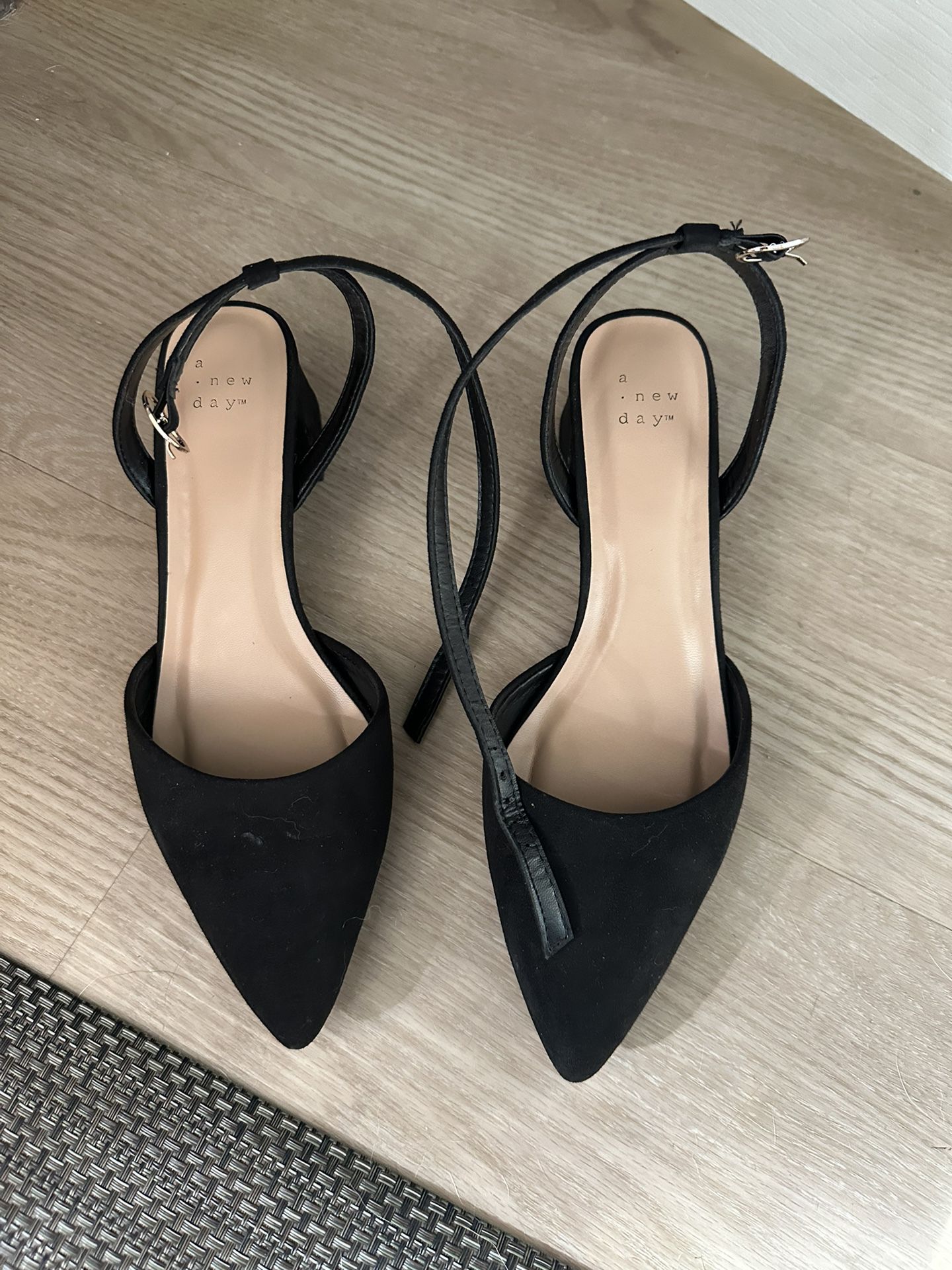 Pointed Toe Ankle Strap Heel