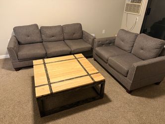 Couches + coffee table