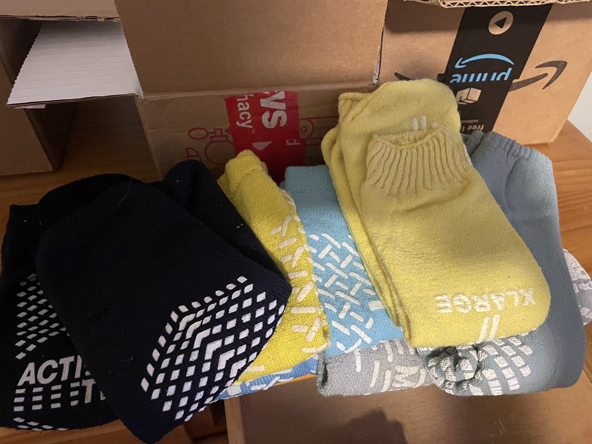11 pairs of adult compression socks