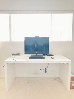 Big Parsons Style White Desk (reg $1200, selling for $350 or best offer)
