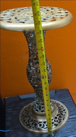 Ornate vintage brass Pedestal plant stand