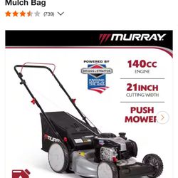 21 in. 140 cc Briggs and Stratton Walk Behind Gas Push Lawn Mower with Height Adjustment and with Mulch Bag