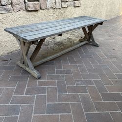 Solid wood outdoor bench