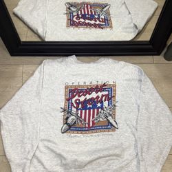 Vintage / Y2K 1990s Operation Desert Storm Two Jets Crewneck Sweatshirt 