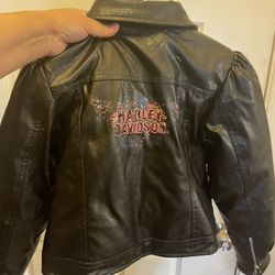 Girls Harley Davidson Leather Jacket Size 10/12