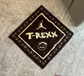 Unreleased Jumpman Jack T-Rexx Complexcon Exclusive Bandana Brown Graphic Design