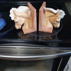 Vintage Ceramic Horse Bookends