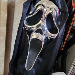 Chrome Ghost Face Mask