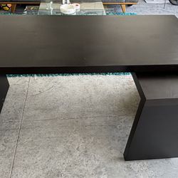 Malm Black Desk From Ikea With Cable Management