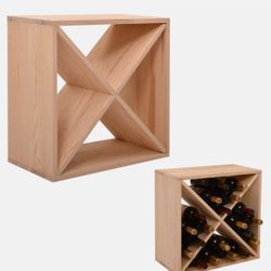 Wine Rack Stackable Wine Storage 24 Bottle for Cube Bar Cellar Kitchen