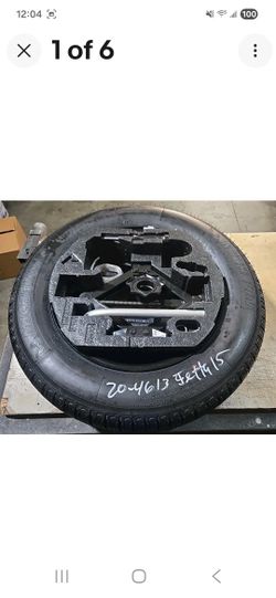 12-25 VW JETTA SPARE TIRE KIT WHEEL RIM TIRE FULL SIZE 15"  WITH JACK AND TOOLS 