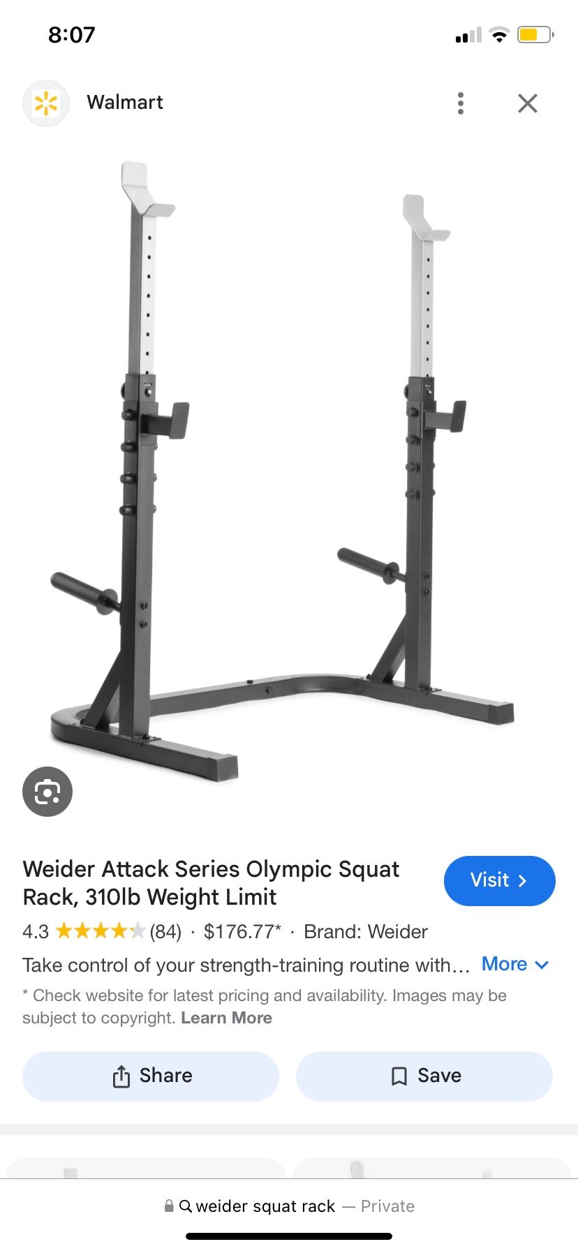 Squat Rack And Weight Plates