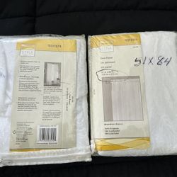 White Curtains 51 X 84 Inches