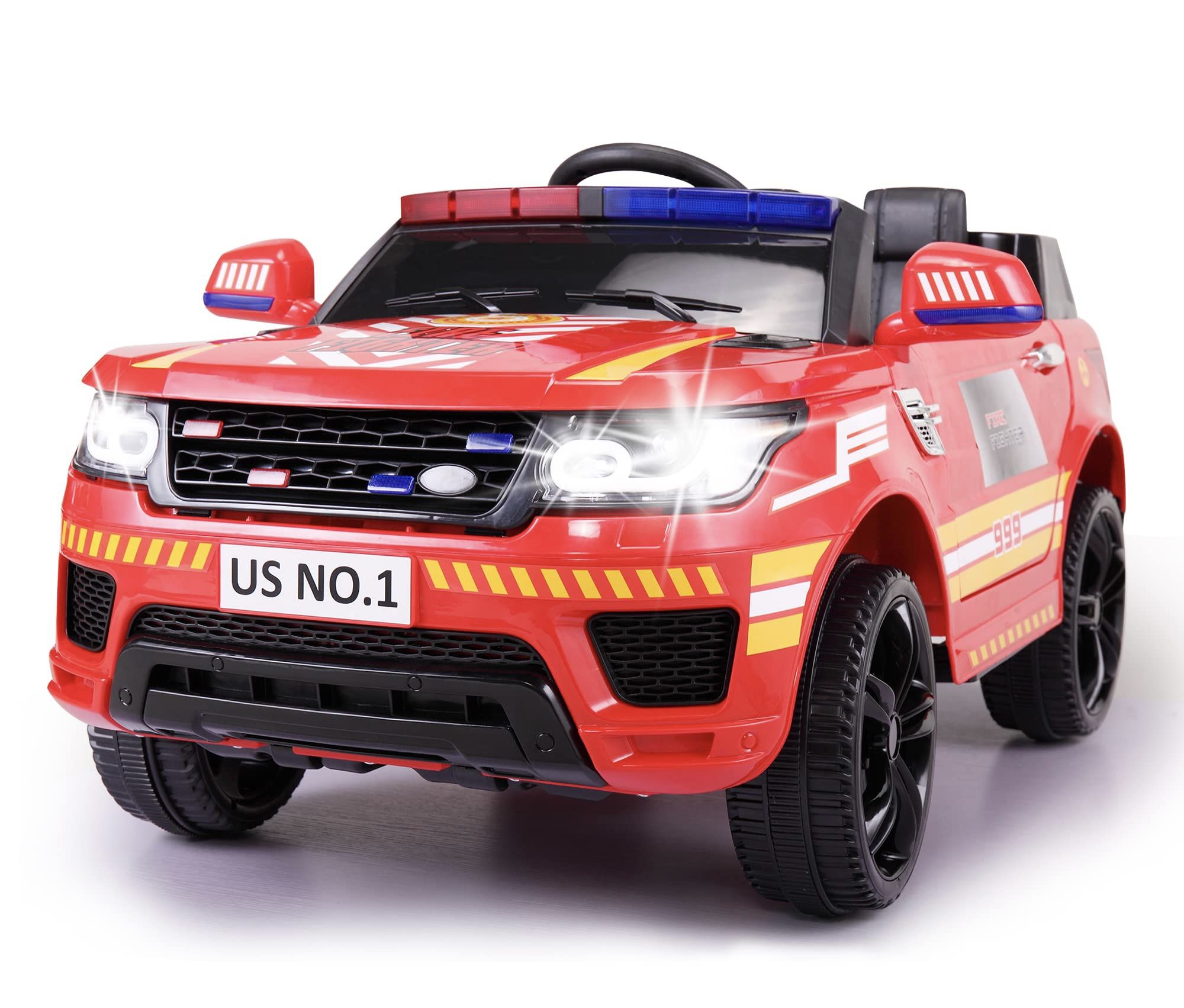 🧑🏻‍🚒🚒!!BRAND NEW 12V REMOTE CONTROL Electric Kid Ride On Car Power Wheels Firefighters Truck SUV With Built in Music USB MP3 and BLUETOOTH