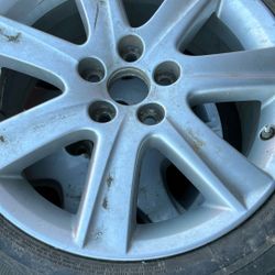 17 Aluminum Wheel Made By Toyota With A Tire 