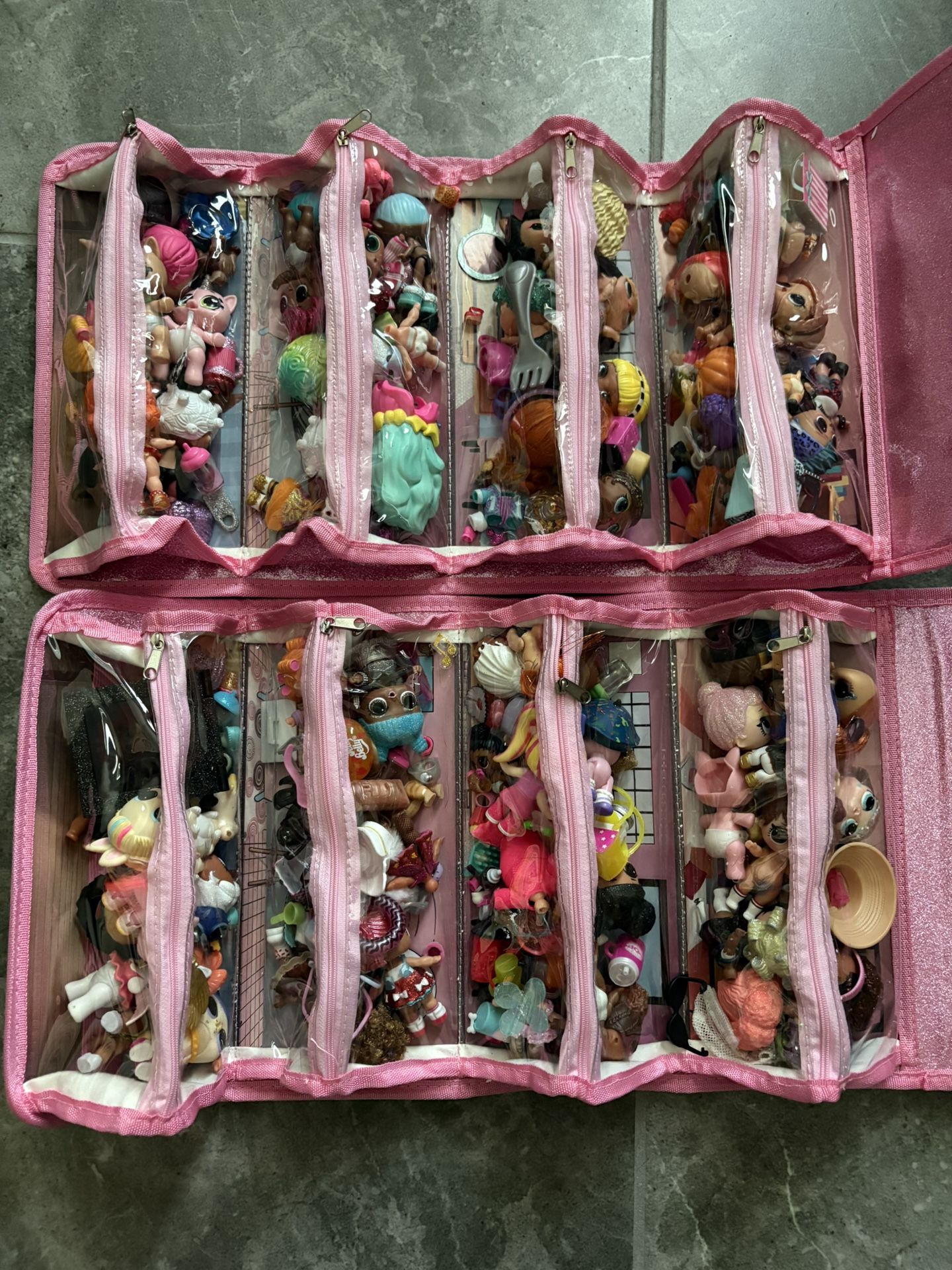 Lot Of LOL Girl Dolls, Accessories, Organizers