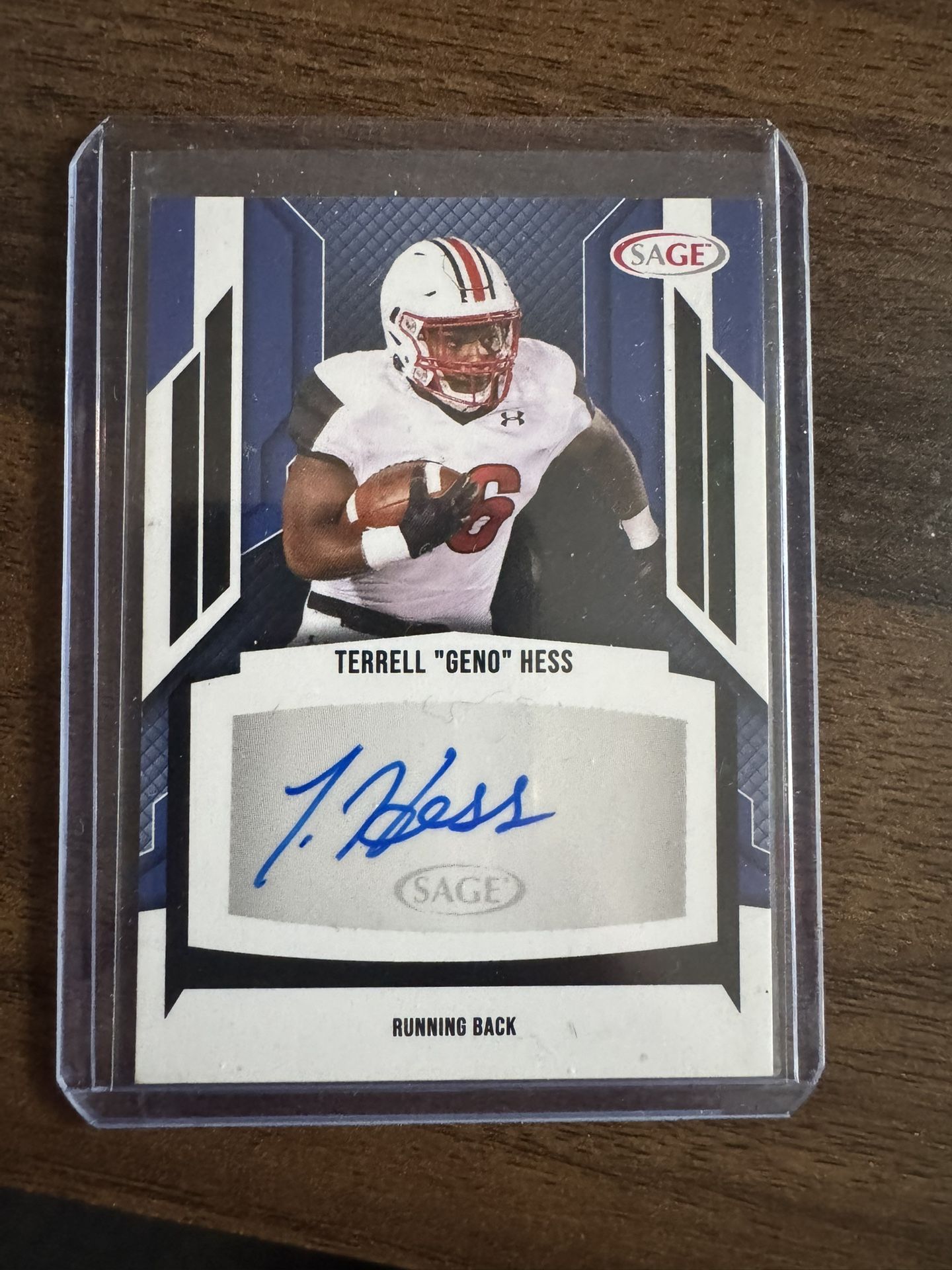 Terrell Geno Hess Auto RC Black Autograph Football Missouri State NFL Draft NCAA